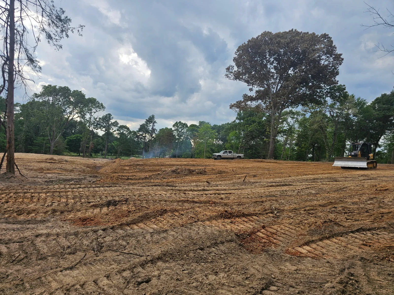 Dozer on a cleared East Texas property